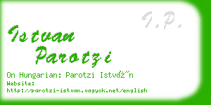 istvan parotzi business card